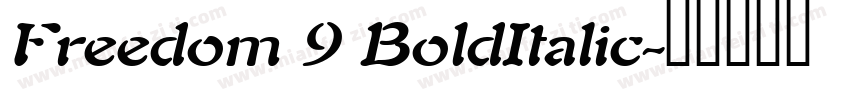 Freedom 9 BoldItalic字体转换